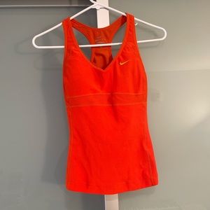 Orange Nike cross back top